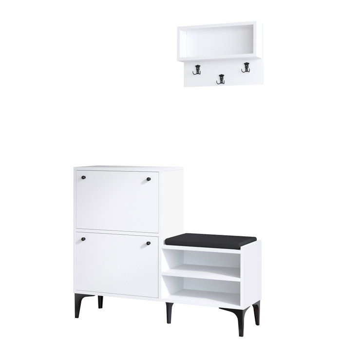 Hanah Home Zapatero Fredy Blanco y Negro Hanah Home Zapatero Fredy Blanco y Negro